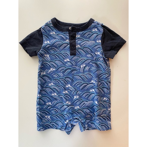 Tea Collection Boys Baby Romper Shorts Outfit - Picture 1 of 2